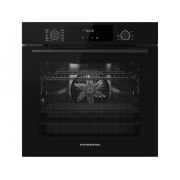 Духовой шкаф Kuppersberg HF 609 B, электрический 60 см, 80 л, черный, A, 10 режимов, таймер, съемная дверца, 3,3 кВт, 255°C, SKU 25854.