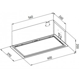 Вытяжка 29555 MEFERI SMARTBOX60WH, 60 см, белая, стекло, 950 м³/ч