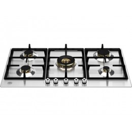 Варочная панель Bertazzoni P905CPROX газовая 90 см, нержавеющая сталь, 5 конфорок, чугунные решетки, SKU 10156.
