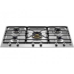 Варочная панель Bertazzoni PM36500X газовая, 90 см, нержавеющая сталь, 5 конфорок, чугунные решетки, SKU 10158.