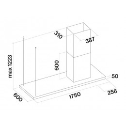 Вытяжка Falmec LUMEN ISOLA NRS 175 DX, SKU 27858, 800 м3/ч, нержавеющая сталь