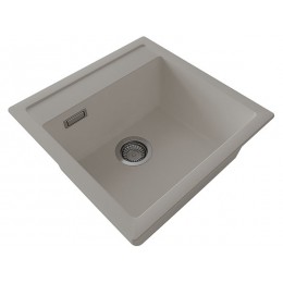 Мойка Florentina Эстель 510 грей, врезная, 1 чаша, кварц, перелив, 30459