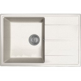 Мойка 21161 Dr.Gans Оливия 740, мрамор, 1 чаша, крыло, перелив, 740х480 мм