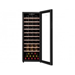 Винный шкаф MAUNFELD MFWC-201S84, 48 см, черный, 201 л, 84 бутылки, сенсорное управление, G класс, R600a, 10 полок, 1285 мм.