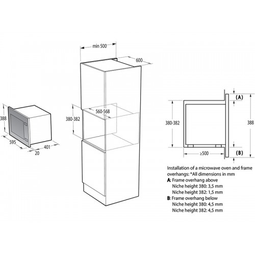 СВЧ-печь Gorenje BM251SG2WG встраиваемая