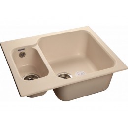 Мойка Granfest GF - S615K, мрамор, 2 чаши, 612x495 мм, SKU 19466.