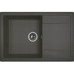 Мойка Dr.Gans ТЕХНО 760 графит, SKU 20967, мрамор, 1 чаша, крыло, перелив.