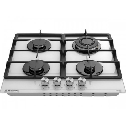 Варочная панель MEFERI MGH604WH GLASS POWER - Газовая плита с стеклянной поверхностью