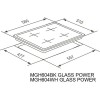 Варочная панель MEFERI MGH604WH GLASS POWER - Газовая плита с стеклянной поверхностью