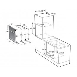 Духовой шкаф Gorenje BOB6737E01X 60 см, нержавеющая сталь, 77 л, AirFry, 300°C, SKU 29872