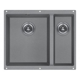 Мойка Kuchenstern UNDER 60-2 титан, 30874, 555x460 мм, Ku-Granit, подстольный монтаж
