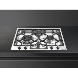 Варочная панель SMEG PGF64-4 газовая 62 см, нерж. сталь, 4 конфорки, электроподжиг, SKU 28074
