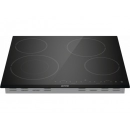 Варочная панель Gorenje ECT642BCSCE 59 см, черная, стеклокерамика, 4 зоны нагрева, сенсорное управление, таймер, SKU 29875