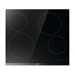 Варочная панель Gorenje ECT642BCSCE 59 см, черная, стеклокерамика, 4 зоны нагрева, сенсорное управление, таймер, SKU 29875