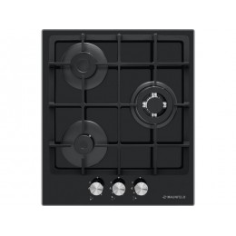 Варочная панель MAUNFELD 36280 газовая 3 конфорки, WOK, черная, стекло, 44 см