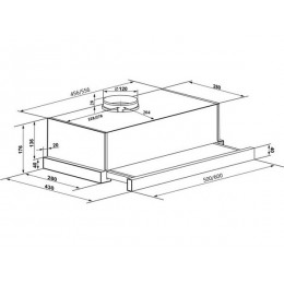 Вытяжка MAUNFELD Clyde 60, телескопическая, 520 м³/ч, белое стекло, SKU 35884