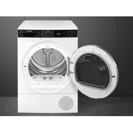 Сушильная машина SMEG DT393RU4, 9 кг, белая, инверторный мотор, фронтальная загрузка, 15 программ. SKU 29684.