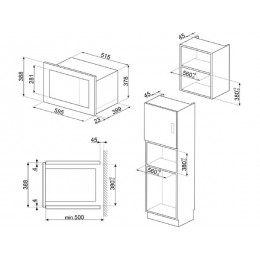 СВЧ-печь SMEG FMI225BI встраиваемая