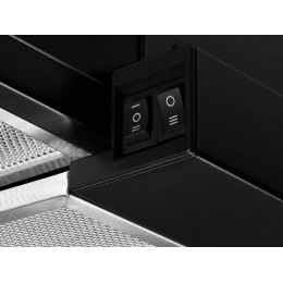 Вытяжка Kuppersberg SLIMTURBO 60 B, 1500 м3/ч, черная, телескопическая, 3 скорости, SKU 23390