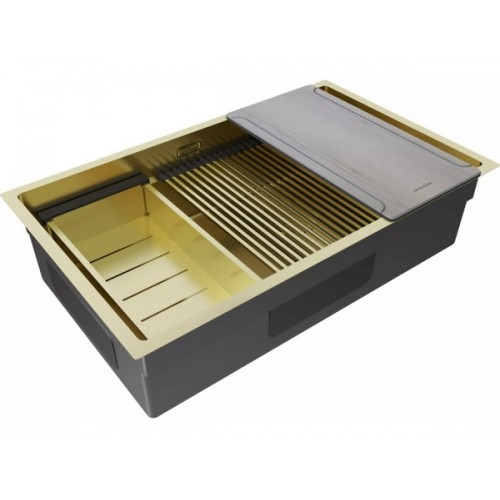 Мойка Paulmark Next-multi sink 74 uni PM787445-LG в светлом золоте - идеальное решение для вашей кухни