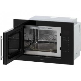 СВЧ-печь KRONA RIFLESSO 60 BL V2, 900 Вт, 25 л, черное стекло, сенсорное управление, SKU 24691