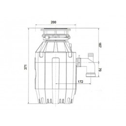 Измельчитель пищевых отходов A.M.I Bone Crusher 11193, 3/4 л.с., 2700 об/мин
