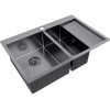 Мойка Paulmark Kroner 78/2SF PM227851-GML из вороненой стали - Качество и Стиль для Вашей Кухни