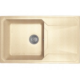 Мойка Dr.Gans КАРДИНАЛ 840 дюна, 1 чаша, мрамор, крыло, перелив, SKU 26301