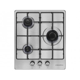 Варочная панель MAUNFELD 35608 газовая 44 см, 3 конфорки, нержавеющая сталь