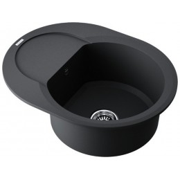 Мойка 34912 Omoikiri Sakaime 60E-BL Tetogranit, 600x470 мм, с крылом, черный