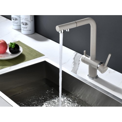 Смеситель Paulmark Serpentine Se213222-BE, бежевый