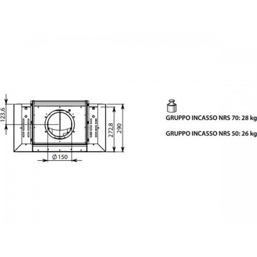 Вытяжка Falmec GRUPPO INCASSO NRS STEEL 70 - Эффективная кухонная вытяжка с современным дизайном
