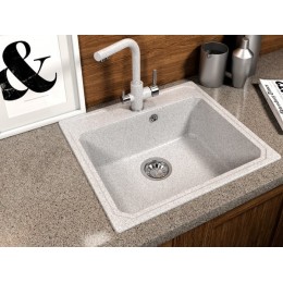 Мойка Dr.Gans КАРДИНАЛ 570 белый, SKU 26319, мрамор, 1 чаша, 570x500 мм
