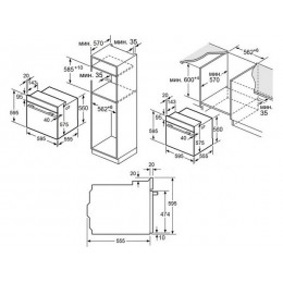 Духовой шкаф MAUNFELD EOEH7616B, 60 см, черный, 76 л, 15 режимов, 3150 Вт, SKU 34524