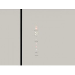 Холодильник HIBERG i-RFQ 705G Y, 31628, side-by-side, 541 л, A+, бежевое стекло