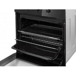 Духовой шкаф Midea MO37007GB, 60 см, черное стекло, 65 л, 6 режимов, 3000 Вт, механическое управление, таймер 10 ч, гриль.