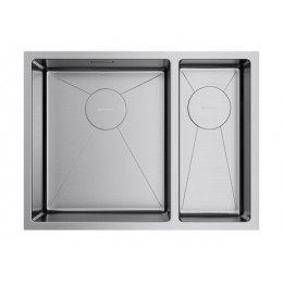Мойка Omoikiri Taki 58-2-U/IF-IN-L 34130, нерж. сталь, 585x440x200 мм, 2 чаши, слева