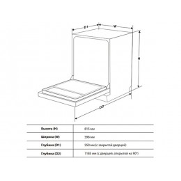 Посудомоечная машина Toshiba DW-16B1(B)-RU, SKU 36634, 60 см, 16 комплектов, Wi-Fi, 42 дБ, A класса.