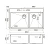 Мойка Omoikiri Akisame 86-2 Side-LG нерж. сталь/светлое золото (4997048)