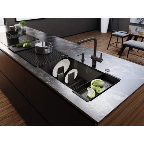 Мойка Franke BXM 210/110-68 Premium F-INOX, антрацит, вентиль-автомат - купить в интернет-магазине