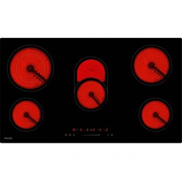 Варочная панель GRAUDE EK 90.0 S 5 конфорок, черная, стеклокерамика, SKU 24438