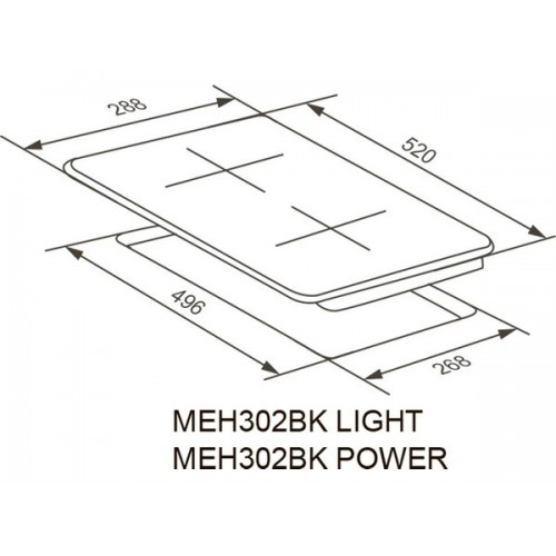 Варочная панель MEFERI MEH302BK POWER - Электрическая панель с высокой мощностью и современным дизайном
