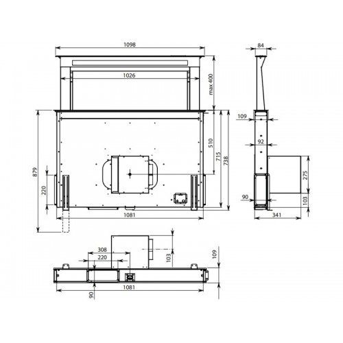 Вытяжка Falmec DOWNDRAFT GLASS BLACK 120 - Элегантное решение для вашей кухни