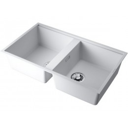 Мойка 34241 Omoikiri Kitagawa 83-2-U-WH Artceramic 836x488 мм подстольная белая
