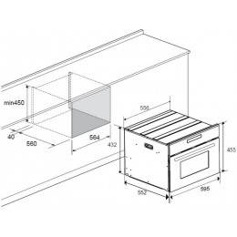 Духовой шкаф MEFERI MEO608BK MICROWAVE компактный с СВЧ