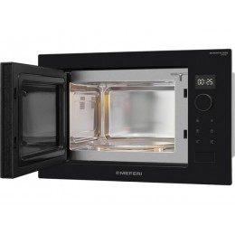 СВЧ-печь MEFERI MMO6025BK 34444, встраиваемая 60 см, черная, 900 Вт, гриль 1200 Вт.