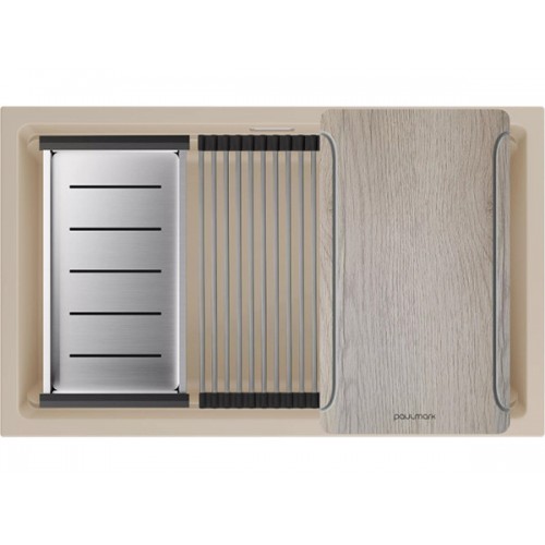 Мойка Paulmark Lumi-multi sink 74 uni LU-MULTI 74-LA, латте