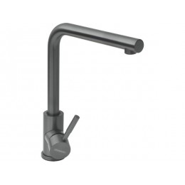 Смеситель Longran Logic LM2103 GunGrey, SKU 22349, нержавеющая сталь, высокий излив