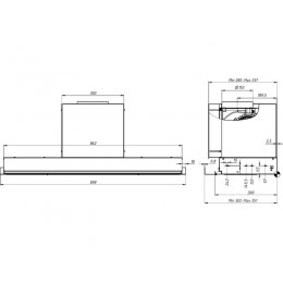 Вытяжка Franke EVO 90 см черная 1000 м³/ч SKU 29849