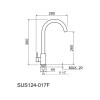 Смеситель Handmade SUS124-017F, белый кварц